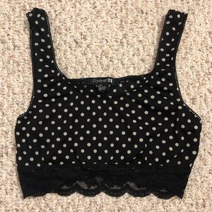 FOREVER XXI— Polka Dotted Lace Bandeau